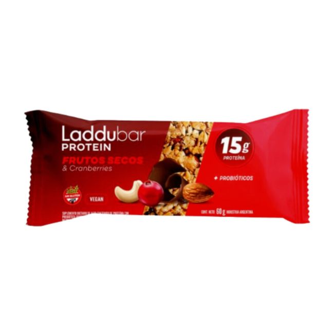 Barrita Laddubar Protein sabor Frutos Secos y Cranberries