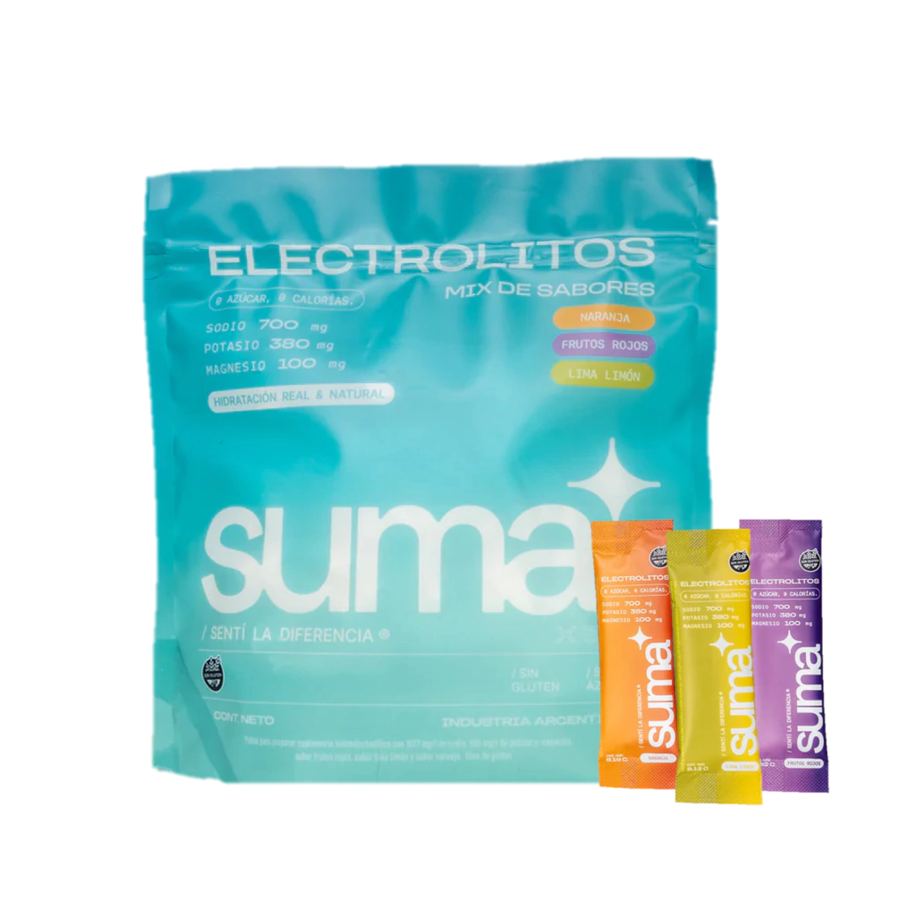 Sobres de electrolitos Suma, sabor mix